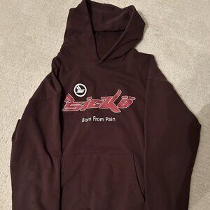 Sicko Born From Pain Hoodie - Brown